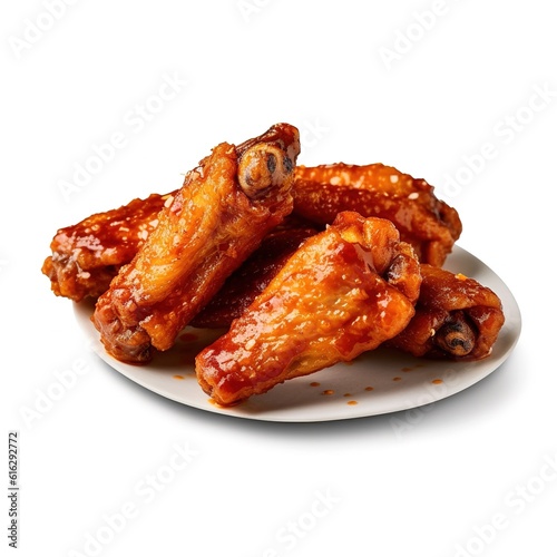 Chicken wings photo on a white background