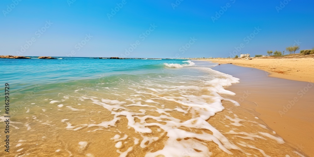 Closeup sea sand beach Panoramic beach landscape Closeup sea sand beach Panoramic beach landscape