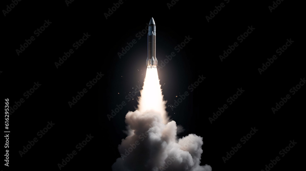 Fototapeta premium rocket in the sky generative ai