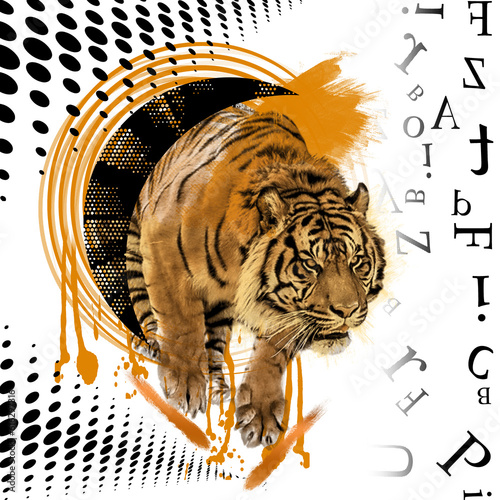 leopard brush leaf pattern and background texture design