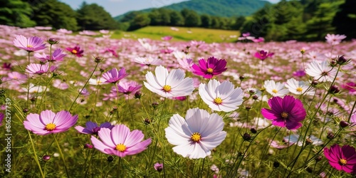 Cosmos flower fields