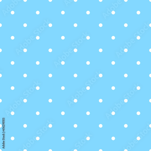 Blue and White Polka Dots Pattern Repeat Background