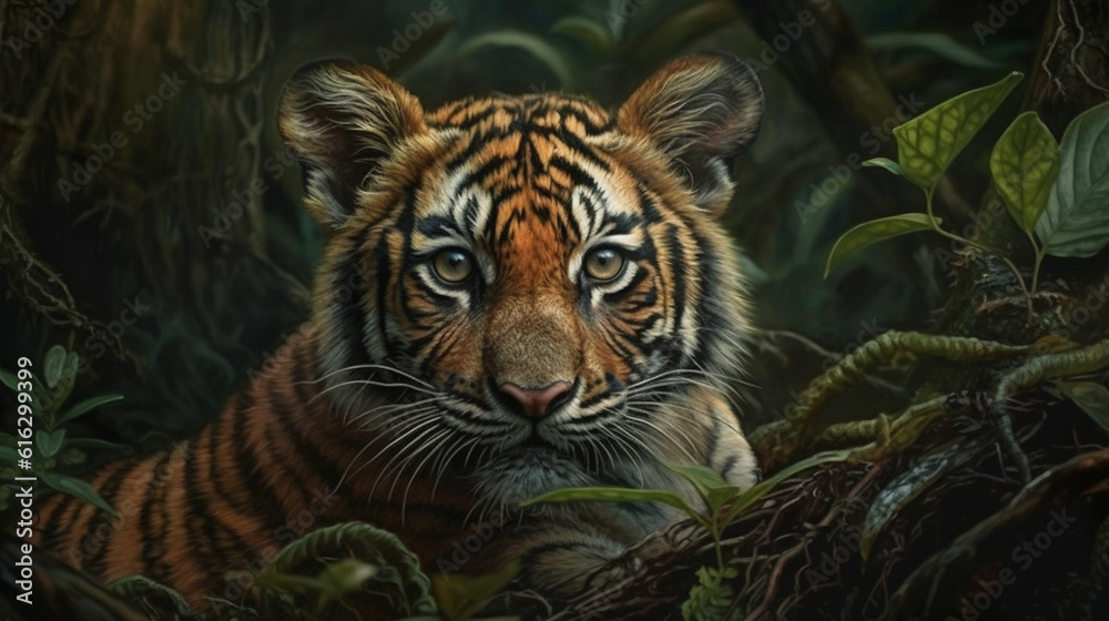 tiger on the rock tiger on the rock