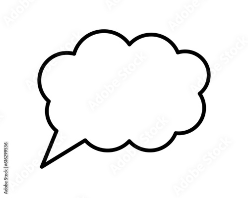 Chat bubble icon. Vector speech bubble. Blank, empty dialogue symbol template.
