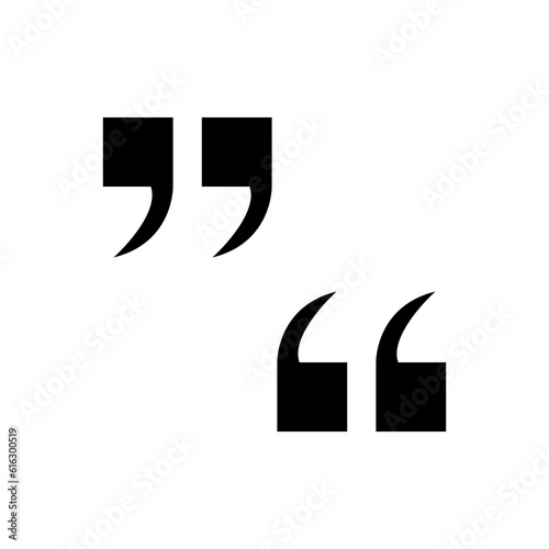 Set of quote mark, quotes icon vector sign design illustration on white background. 