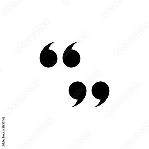 Double quotes icon vector illustration on white background. 
