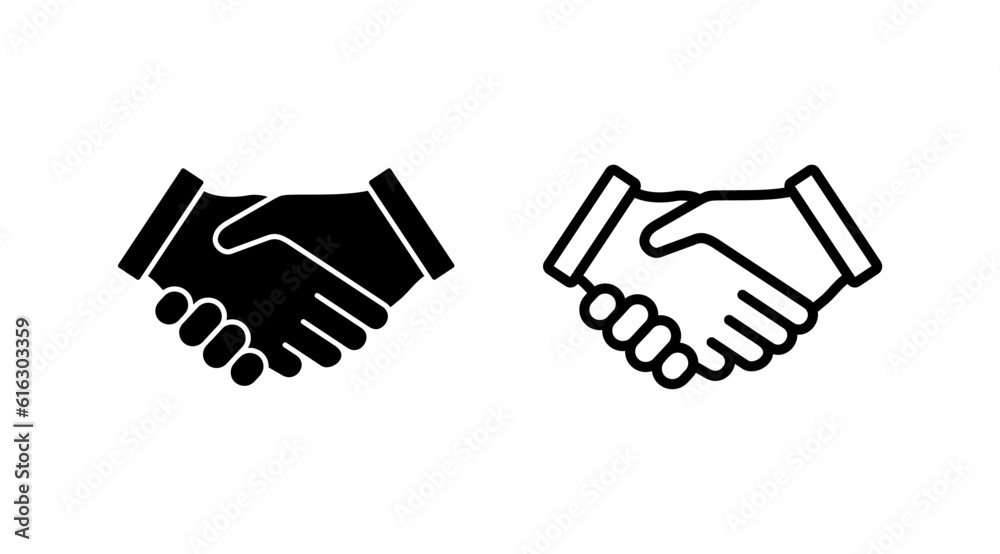 Hand shake icon vector. business handshake. contract agreement. partnership Hand shake icon vector. business handshake. contract agreement. partnership