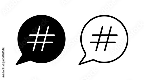 Hashtag icon vector. hashtag simbols