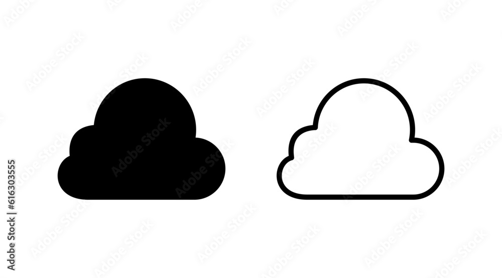 Cloud icon vector. cloud data. cloud services Cloud icon vector. cloud data. cloud services