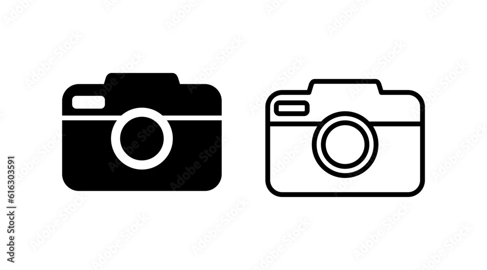 Camera Icon in trendy flat style isolated. Camera symbol web site design Camera Icon in trendy flat style isolated. Camera symbol web site design