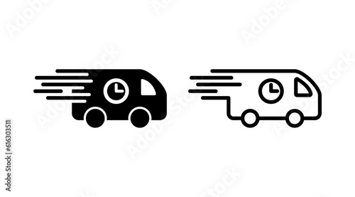 Delivery icon vector. Shipping fast delivery icon