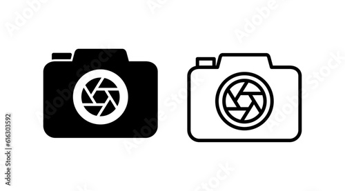 Camera Icon in trendy flat style isolated. Camera symbol web site design