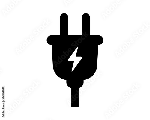 Vector plug icon. Outlet cable charger icon symbol. 