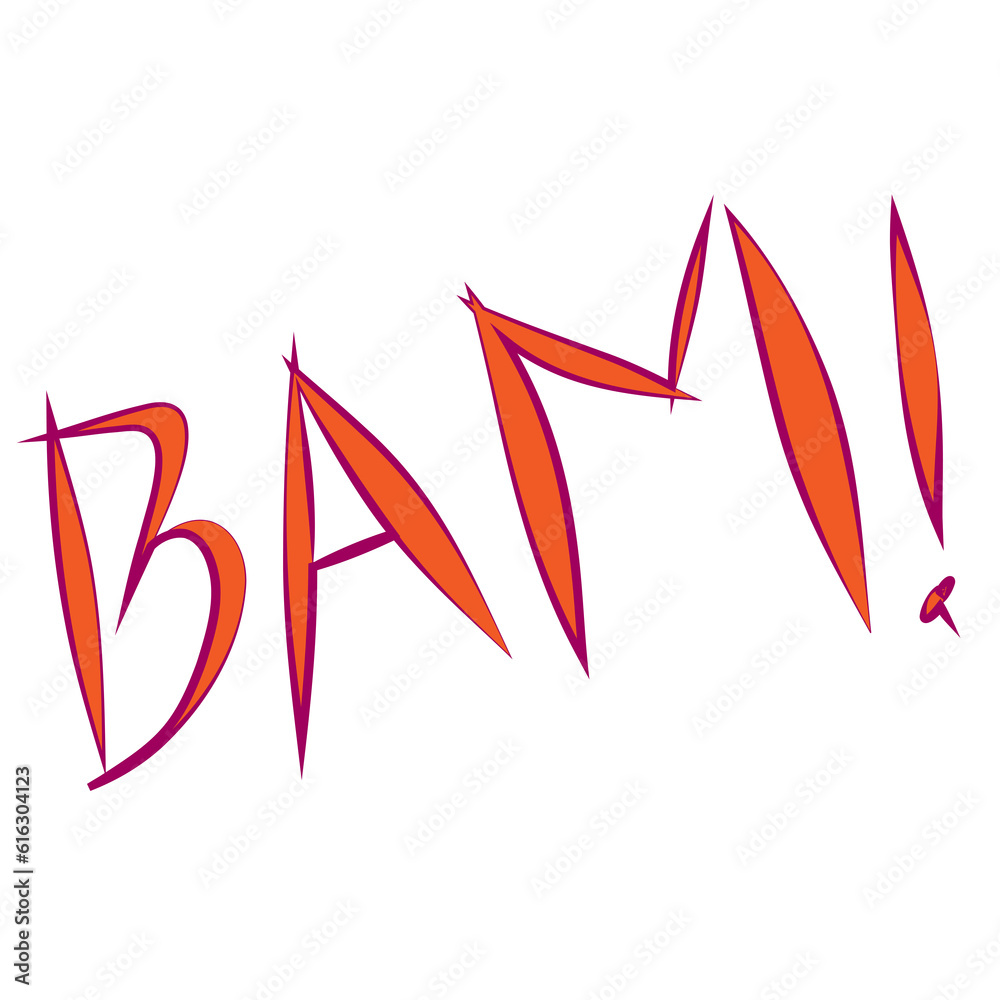 Cartoon illustration of BAM! Cartoon illustration of BAM!