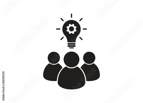 Group idea or teamwork icon,Business collaboration idea icon,Vector icon for business apps and websites