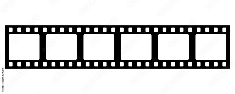 Vector film strip. Movie tape template. Photo frame. Vector illustration.