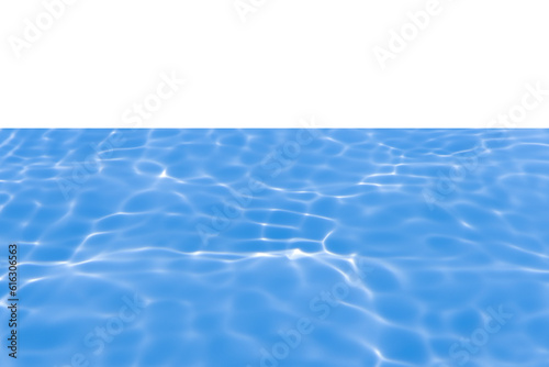 Blue water with ripples on the surface. Defocus blurred transparent blue colored clear calm water surface texture with splashes and bubbles. Water waves with shining pattern texture background. © Water 💧 Shining 📸