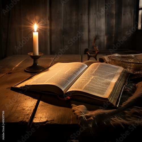 old book and candle