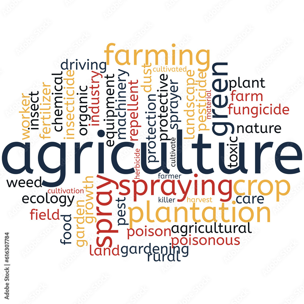 Word cloud of agriculture with white background Word cloud of agriculture with white background