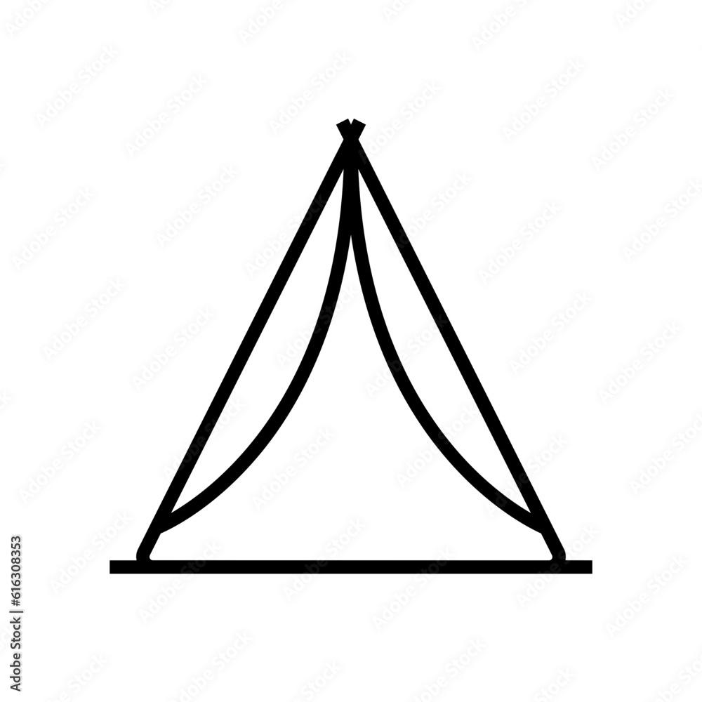Tent Travel and tourism icon with black outline style. vacation, summer, outdoor, camp, house, adventure, activity. Vector illustration Tent Travel and tourism icon with black outline style. vacation, summer, outdoor, camp, house, adventure, activity. Vector illustration