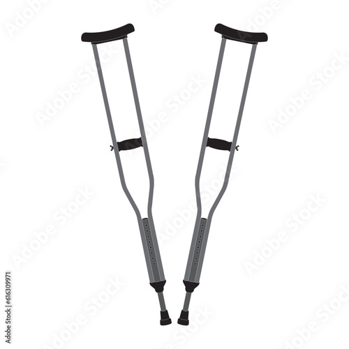 Crutches vector icon