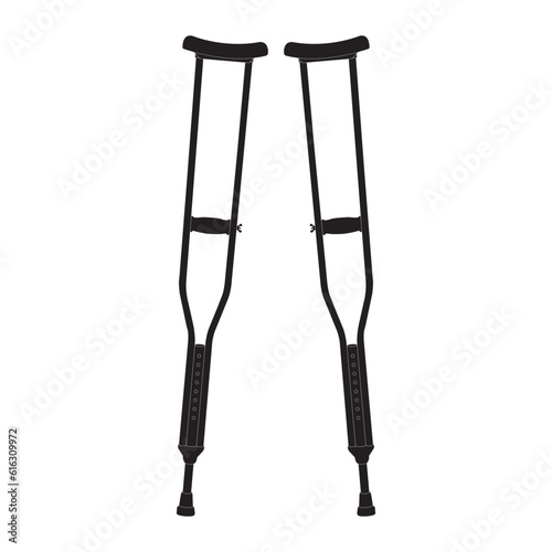 Crutches vector icon