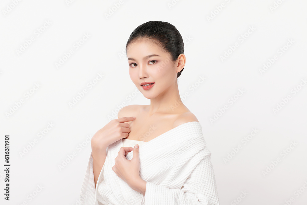 Beautiful young asian woman with clean fresh skin on white background, Face care, Facial treatment, Cosmetology, beauty and spa, Asian women portrait. Beautiful young asian woman with clean fresh skin on white background, Face care, Facial treatment, Cosmetology, beauty and spa, Asian women portrait.