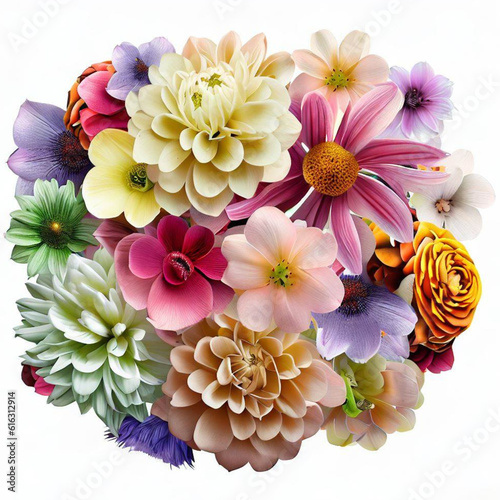 a realistic bouquet of flawers - 1 photo