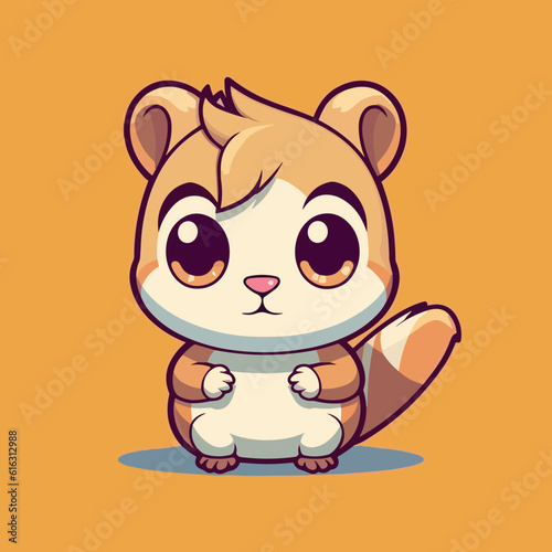 Cute chipmunk illustration, perfect for children's books, websites, and merchandise. Add charm to your projects with this adorable rodent character
