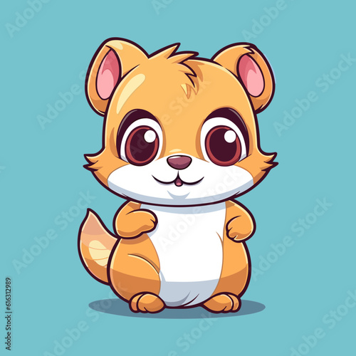 Cute chipmunk illustration, perfect for children's books, websites, and merchandise. Add charm to your projects with this adorable rodent character