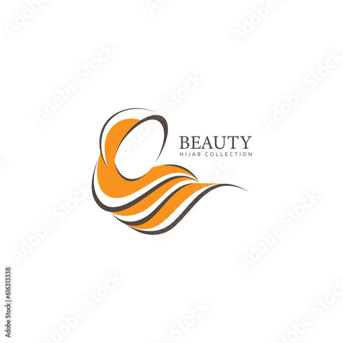 muslimah hijab logo template. Women Hijab Beauty Vector Logo Template. hijab fashion logo vector symbol. Elegant Muslim fashion logo template, hijab fashion store symbol. 