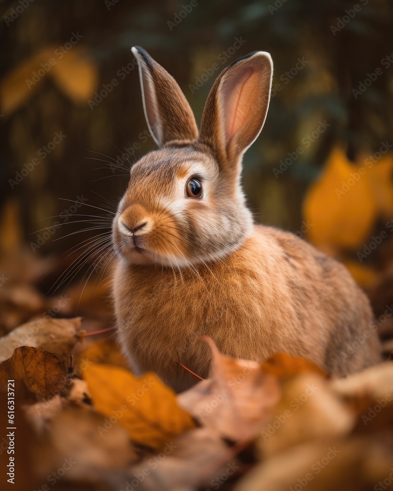 animal cat , dog , rabbit, autumn season