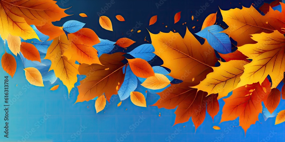 wind blowing autumn maple , oak leaves wind blowing autumn maple , oak leaves