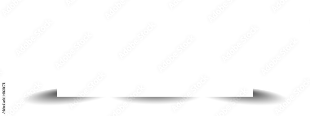 White paper rectangle and shadow, banners, icon, label White paper rectangle and shadow, banners, icon, label
