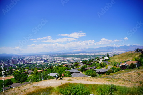 Beautiful mountain at salt lake city in summer photo