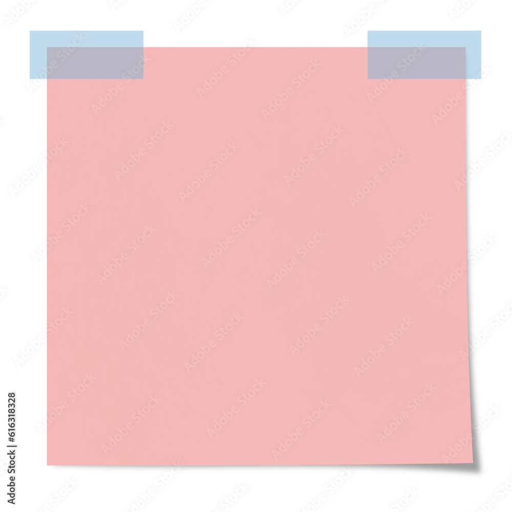 A Piece of Pink Blank Paper with Tape A Piece of Pink Blank Paper with Tape