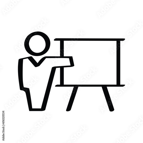 Business presentation vector hand-drawn icon