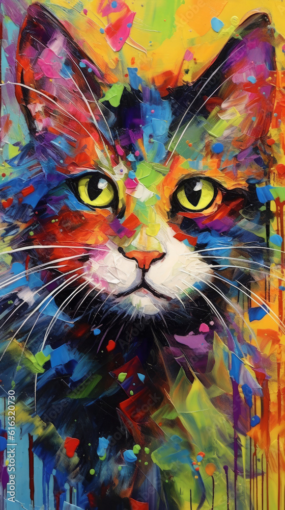 Fototapeta premium Abstract Burmese Cat