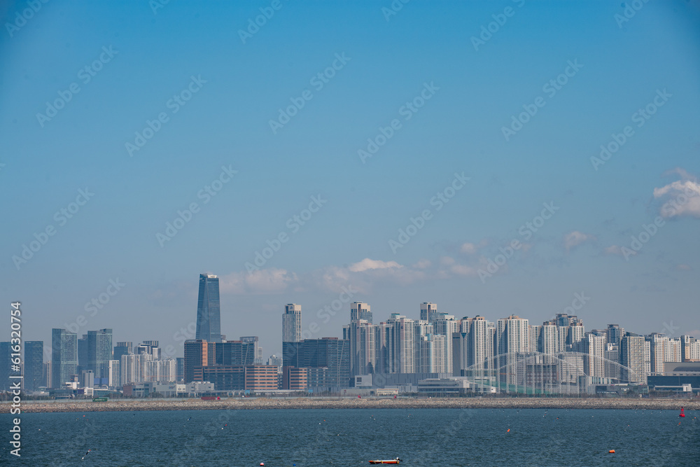 coastal city landscape
