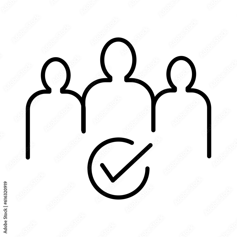 Obraz premium membership line icon vector illustration on white background..eps