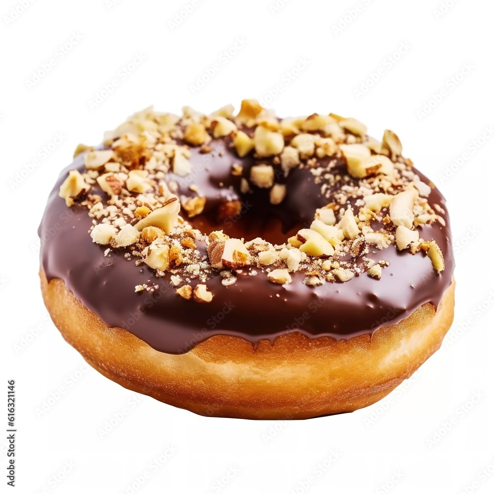 Donut photo on a white background Donut photo on a white background