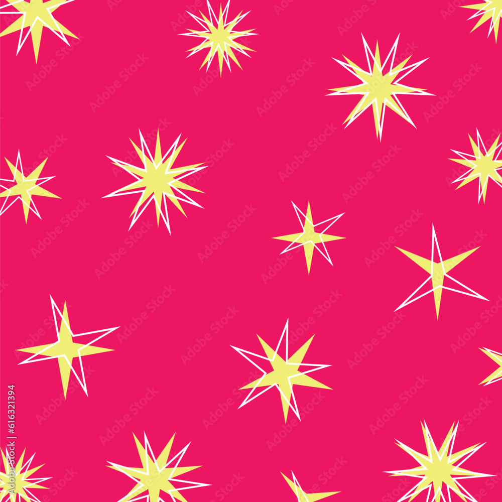 abstract shapes background, star icon pattern with attractive shapes and colors. vector illustration for banners, greeting cards, social media, posters, gift wrapping.