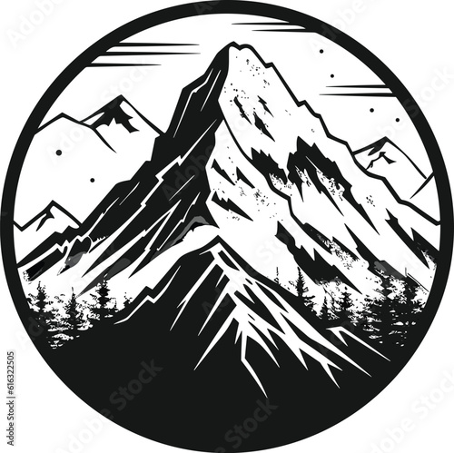 isolated mountain vector