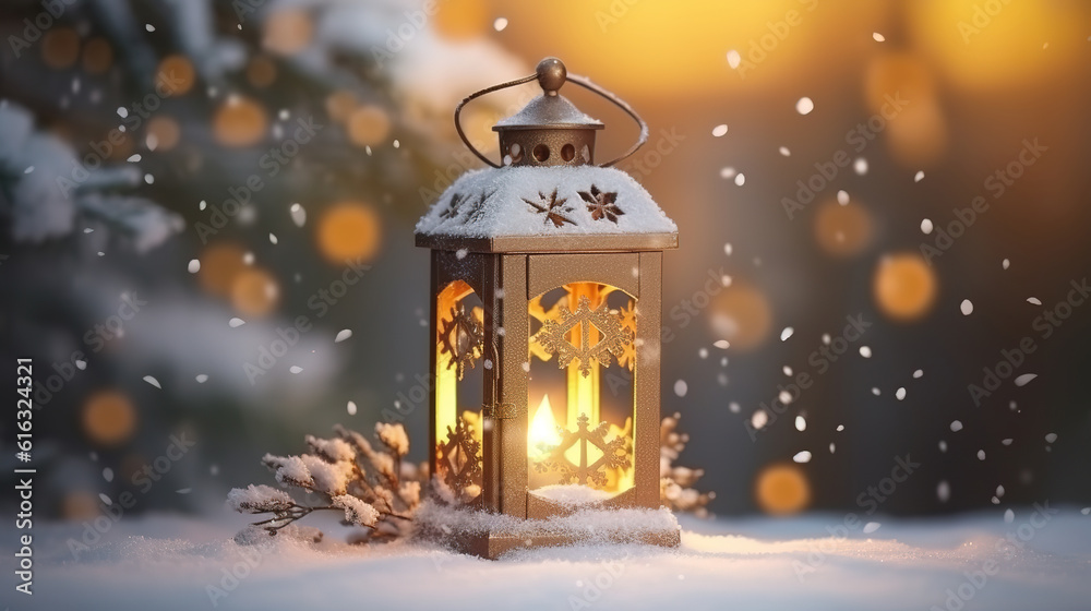Christmas Still Life in a Snowy Forest in Winter with Natural Lighting. Generative Ai Christmas Still Life in a Snowy Forest in Winter with Natural Lighting. Generative Ai