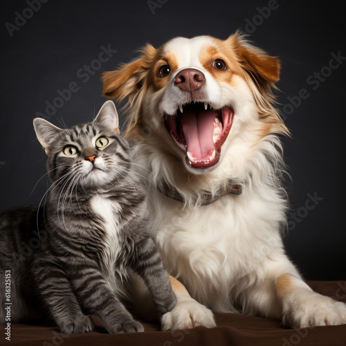 Cat and dog, Generative Ai © Gustavo