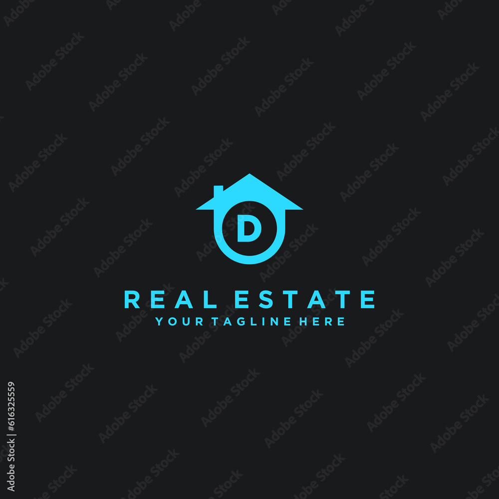 Initials House Logo Real estate logo Home logo Vector logo design Logo design template Initials House Logo Real estate logo Home logo Vector logo design Logo design template