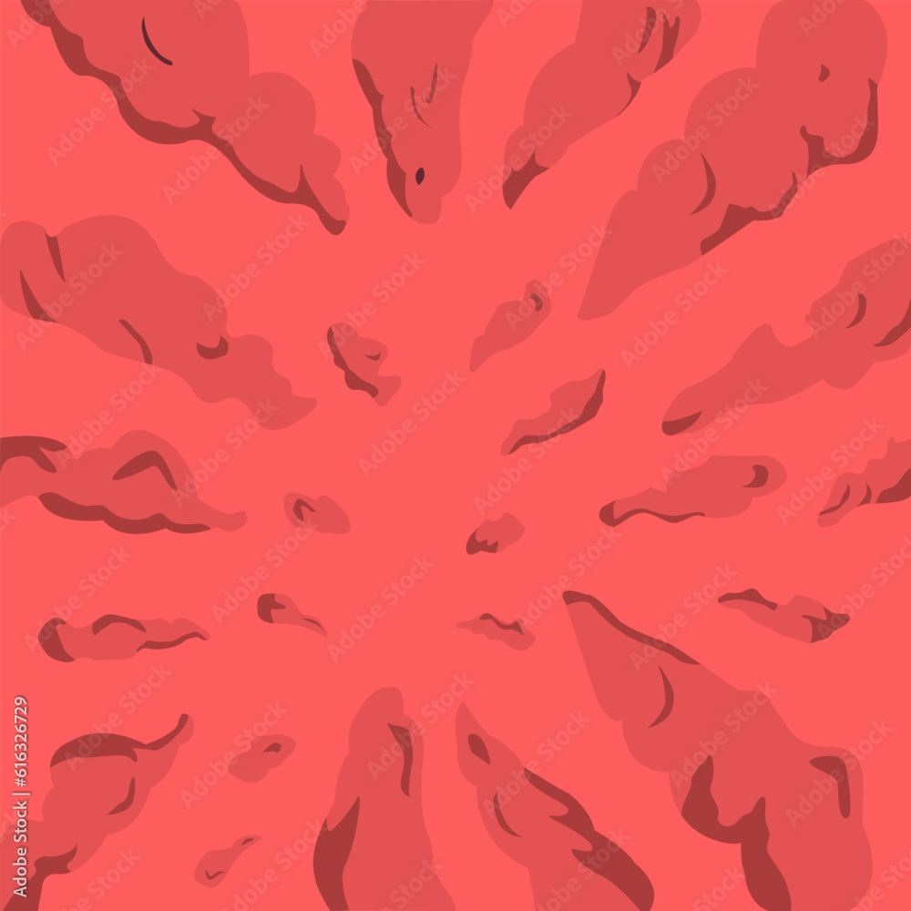 Pink Cloud radial lines. rays or stripes. Template design for poster, banner, advertising. Vector illustration. Square stamp. Pink Cloud radial lines. rays or stripes. Template design for poster, banner, advertising. Vector illustration. Square stamp.