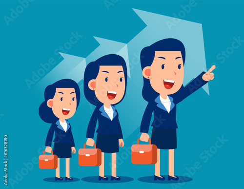 Team unity of purpose. Business vector illustration concept
