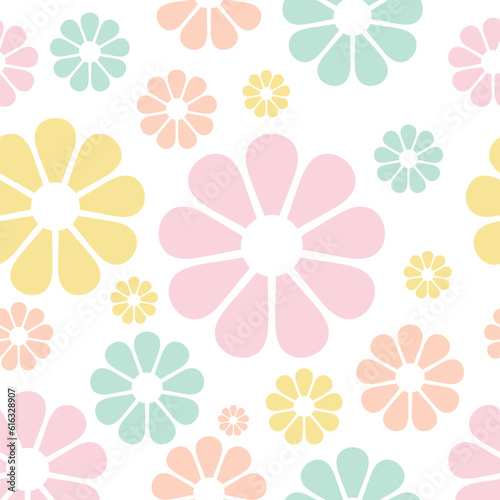 seamless background with flowers