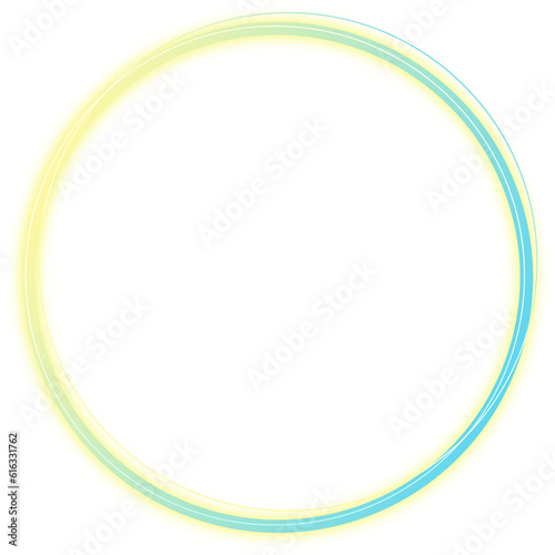 Neon ring glow abstract element